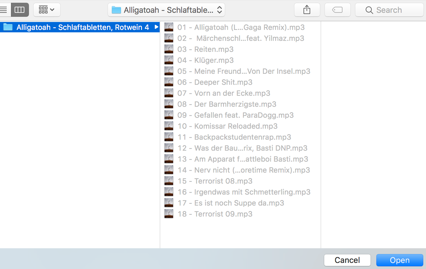 Screenshot File Browser MacOS