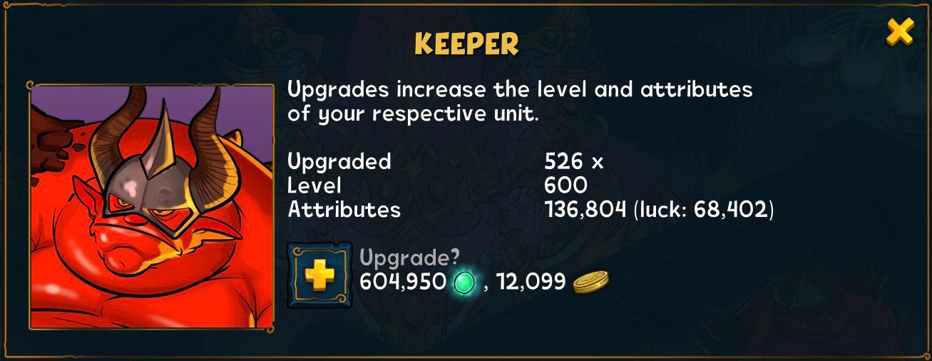 Level 600 Keeper of the Underworld in Shakes and Fidget