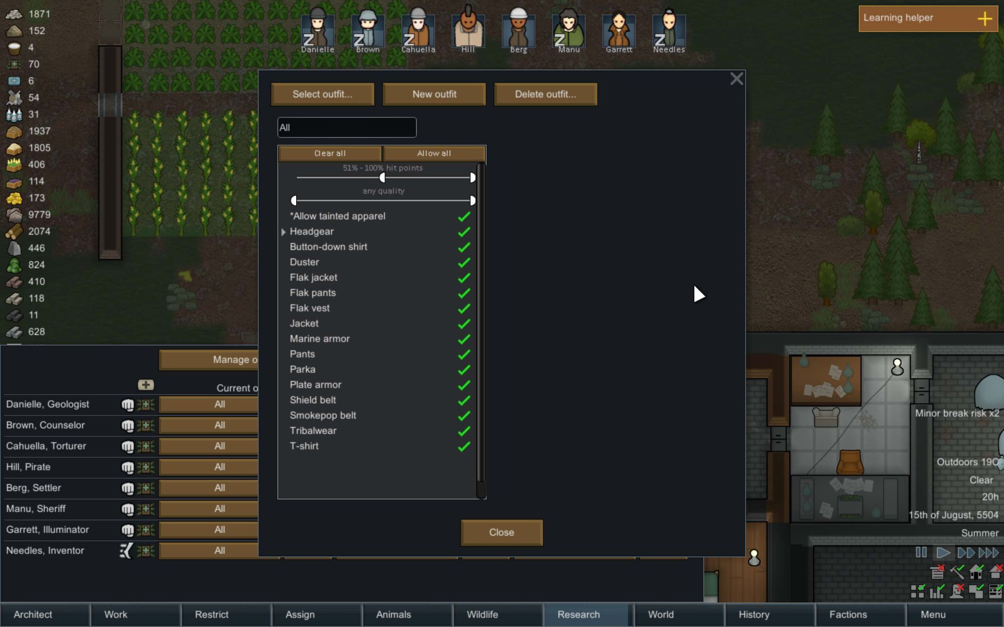 rimworld where to get cloth