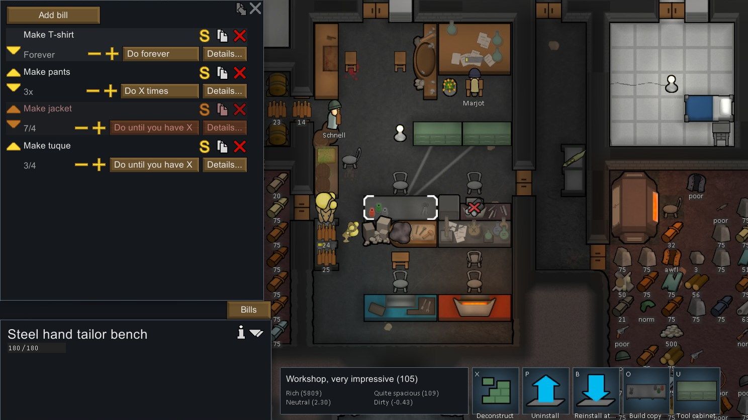 rimworld cotton fiber to cloth