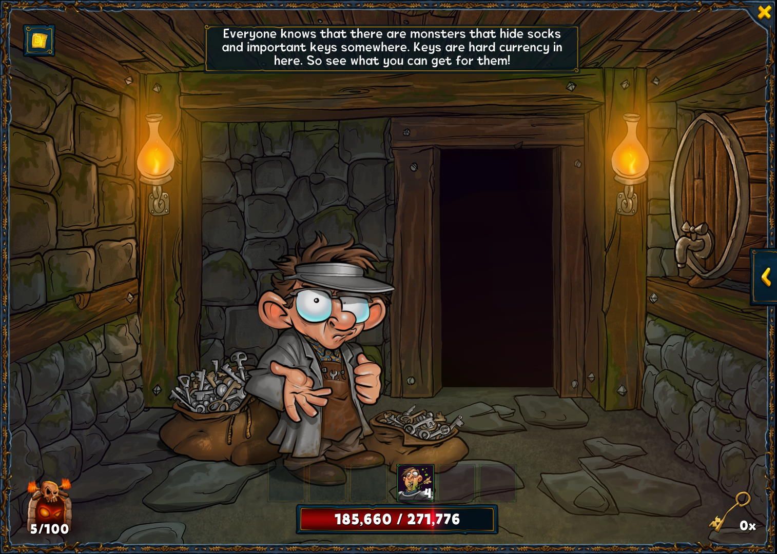 Legendary Dungeon "Shady Birthday Bash" for the birthday event in Shakes and Fidget